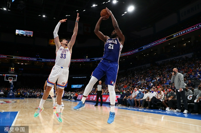  恩比德狂砍四十五分七六人轻取魔术终结连败